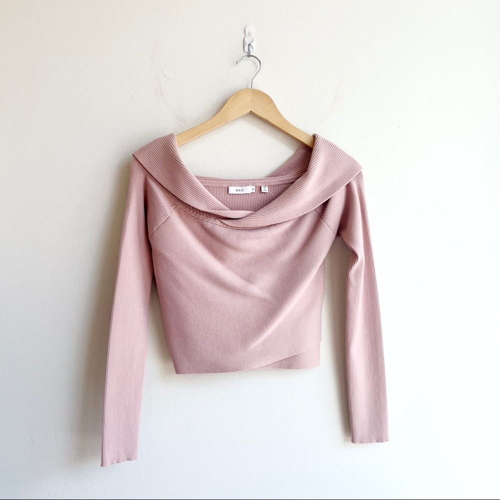 A.L.C. Blush Pink Cropped Sweater
